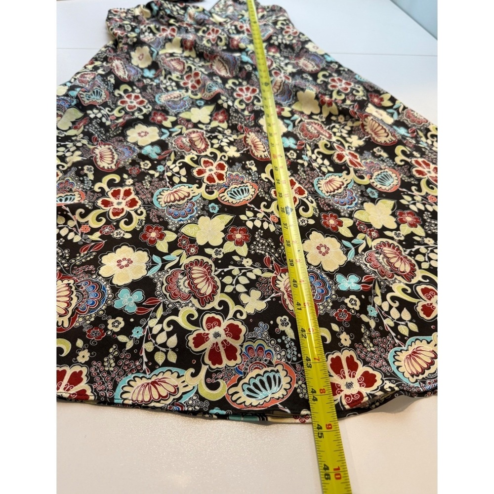 Ann Taylor LOFT Y2K Babydoll Dress Womens 10 Brown Floral Paisley Whimsigoth - Picture 7 of 11